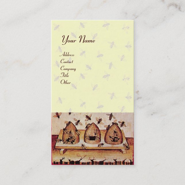 TARJETA DE VISITA HONEY BEE, BEEKEEPING (Anverso)