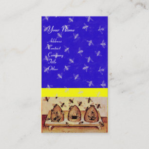 Tarjeta De Visita HONEY BEE, BEEKEEPING, azul