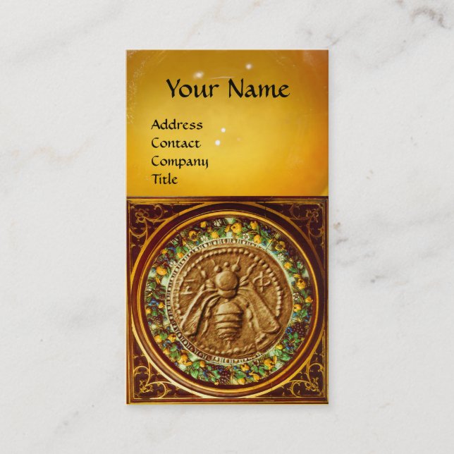 TARJETA DE VISITA HONEY BEE, MANTENIMIENTO DE AGUA, APIARISTA DE MAN (Anverso)