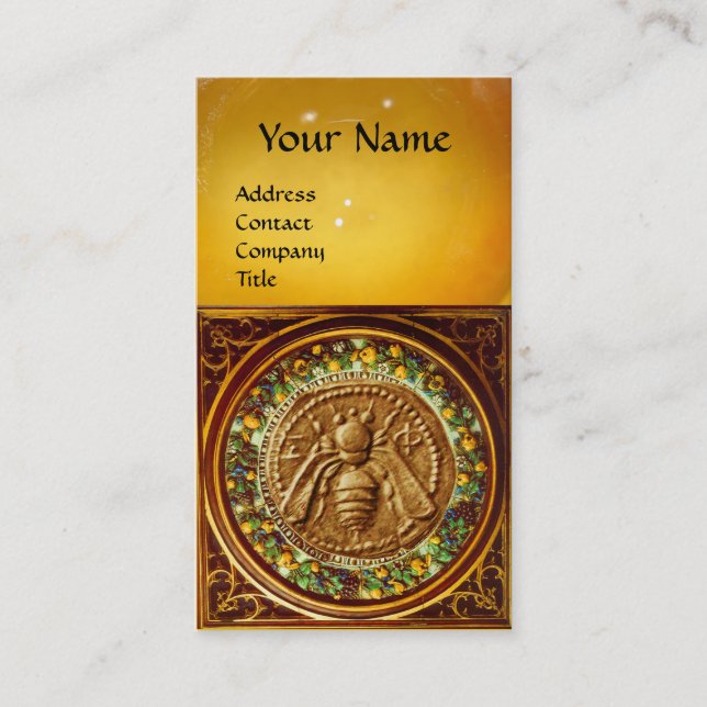 TARJETA DE VISITA HONEY BEE, MANTENIMIENTO DE AGUA, APIARISTA DE MAN (Anverso)