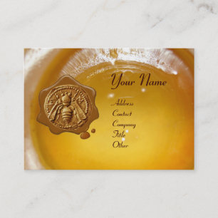 TARJETA DE VISITA HONEY BEE WAX SEAL, APIARISTA DE MANTENIMIENTO DE 
