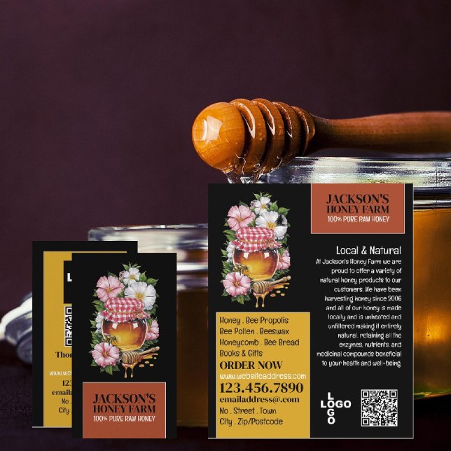 Tarjeta De Visita Honey Jar - Apicultor, agricultor de miel (Subido por el creador)