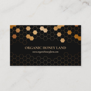 Tarjeta De Visita Honeycomb Bee Beekeeper Apiarist