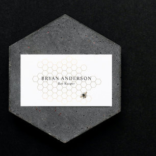 Tarjeta De Visita Honeycomb Bee Keeper