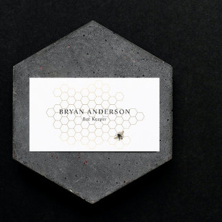 Tarjeta De Visita Honeycomb Bee Keeper