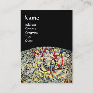 Tarjeta De Visita HONEYSUCKLE ,amarillo,rojo rosado marrón blanco,ne