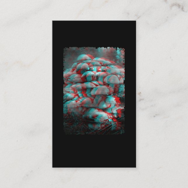 Tarjeta De Visita Hongos psicodélicos vaporwave Locos hongos (Anverso)
