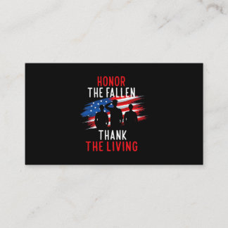 Tarjeta De Visita Honor al fallecimiento del veterano apoyo militar 