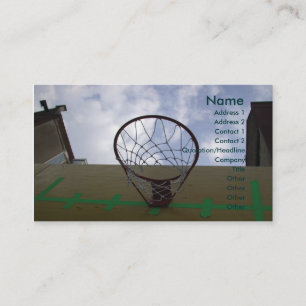 Tarjeta De Visita Hoop de baloncesto