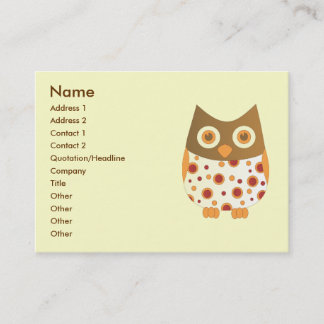 Tarjeta De Visita Hoot Owl