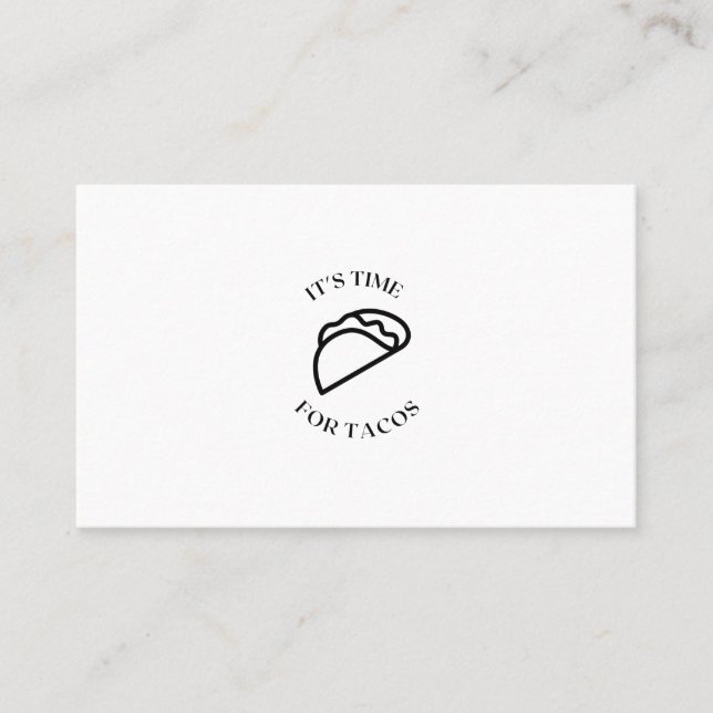 Tarjeta De Visita Hora de comida rápida de Tacos (Anverso)