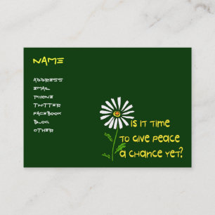 Tarjeta De Visita Hora para la paz
