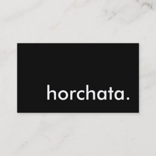 Tarjeta De Visita horchata.