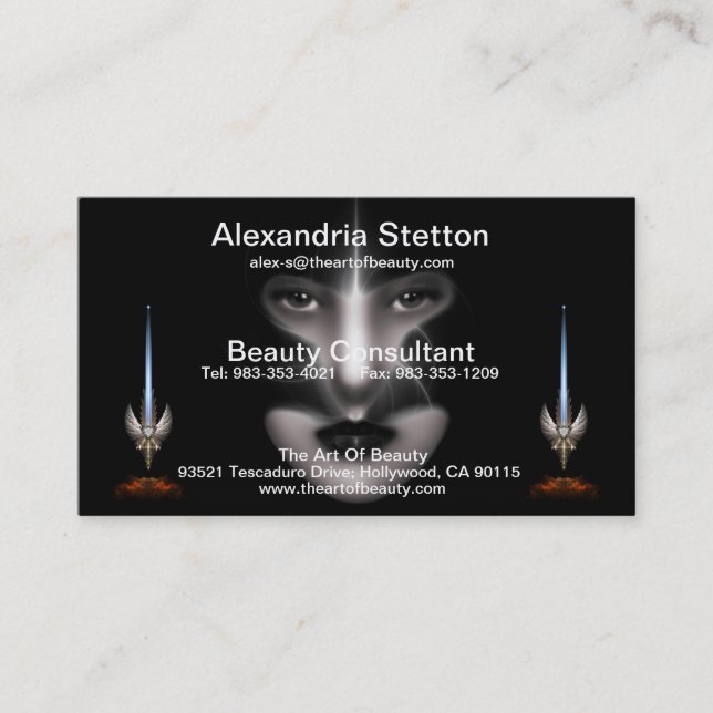 Tarjeta de visita horizontal Ángel Oyes Fractal Ar (Anverso)