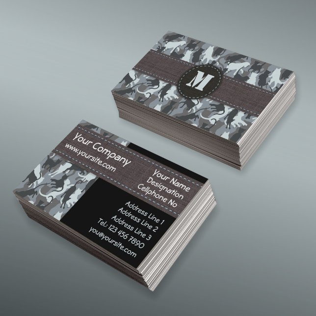 Tarjeta de visita horizontal para el camuflaje urb (Subido por el creador)