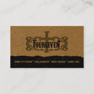 Tarjeta de visita horizontal regular de FOURGIVEN