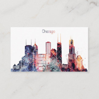 Tarjeta De Visita Horizonte de la ciudad de Chicago