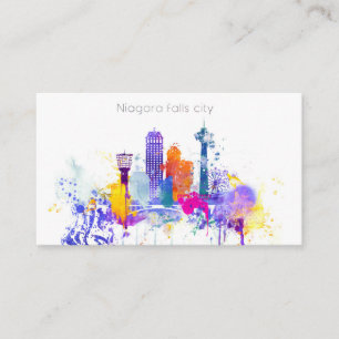 Tarjeta De Visita Horizonte de la ciudad de la caída de Niágara