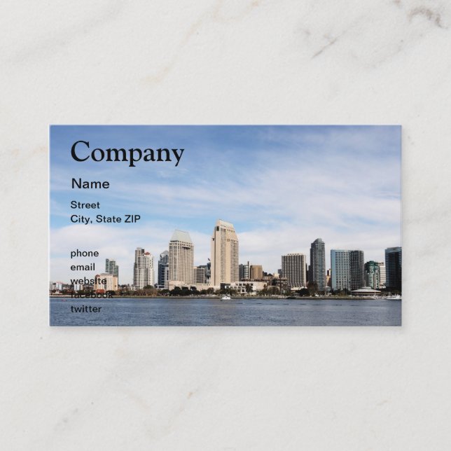 Tarjeta De Visita Horizonte de San Diego (Anverso)