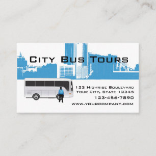 Tarjeta De Visita Horizonte del autobús y de la ciudad