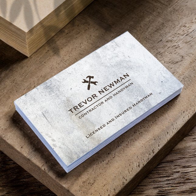 Tarjeta De Visita Hormigón de las herramientas del carpintero del ma (Subido por el creador)