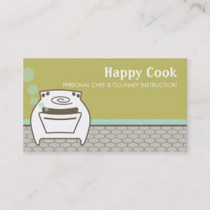 Tarjeta De Visita horno sonriente de la burbuja que cocina el coche