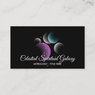Tarjeta De Visita Horoscopio espacial de galaxia celeste