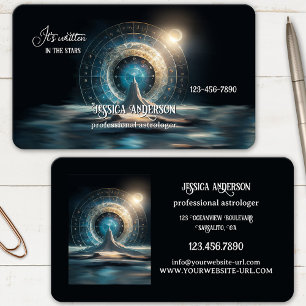 Tarjeta De Visita Horóscopo Celestial Mágico Astrologo 