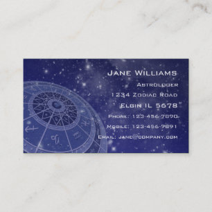 Tarjeta De Visita Horóscopo del zodiaco