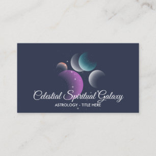 Tarjeta De Visita Horóscopo Zodiaco Galaxia Espacial Celeste