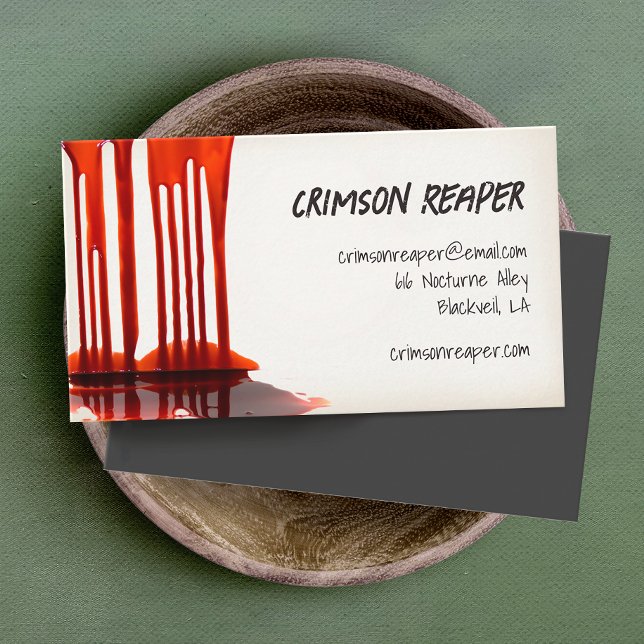 Tarjeta De Visita Horror de las gotas de sangre (Subido por el creador)