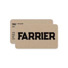 Tarjeta De Visita Horse Farrier