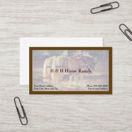 Tarjeta De Visita Horse Ranch Clydesdale Business Card