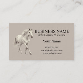 Tarjeta De Visita Horse Trainer Riding Lessons  Business Card