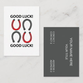 Tarjeta De Visita Horseshoe Buena Suerte Horseshoe