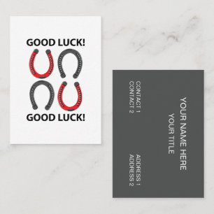 Tarjeta De Visita Horseshoe Buena Suerte Horseshoe