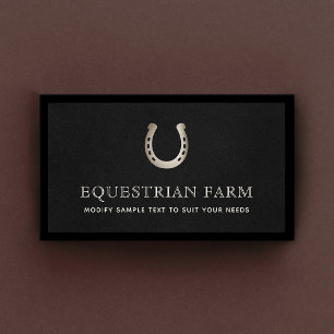 Tarjeta De Visita Horseshoe Ecuestre Entrenador de Caballos
