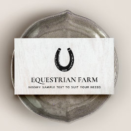 Tarjeta De Visita Horseshoe Equestrian Business Card