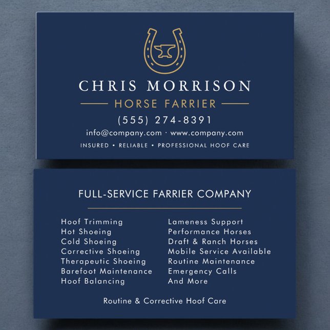 Tarjeta De Visita Horseshoe Farrier  (Subido por el creador)
