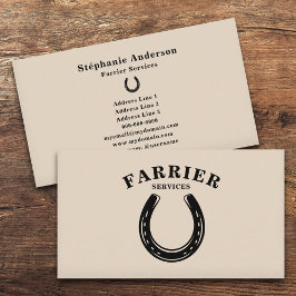 Tarjeta De Visita Horseshoe Farrier