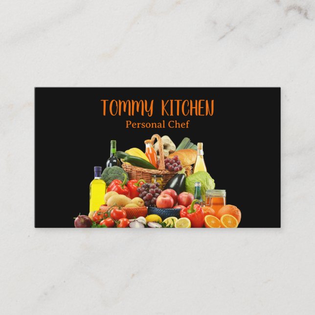 Tarjeta De Visita Hortalizas de cocina para cocineros (Anverso)
