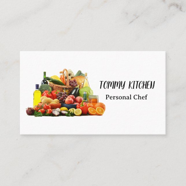 Tarjeta De Visita Hortalizas de cocina para cocineros (Anverso)