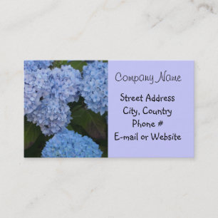 Tarjeta De Visita Hortensia Azul Claro