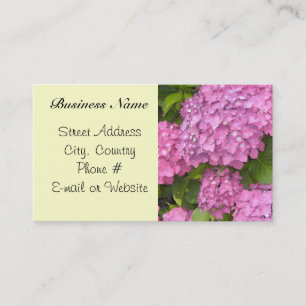 Tarjeta De Visita Hortensia Rosa