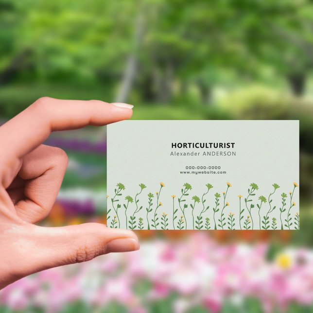 Tarjeta De Visita Horticulturista (Horticulturist Business Card)