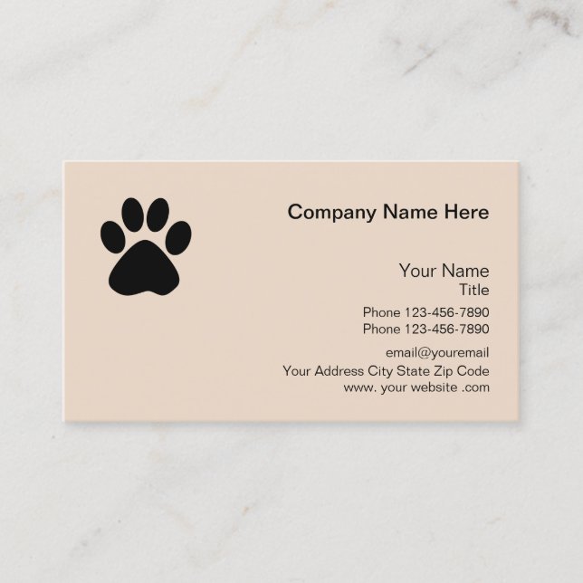 Tarjeta De Visita Hospital de animales Veterinarios (Anverso)