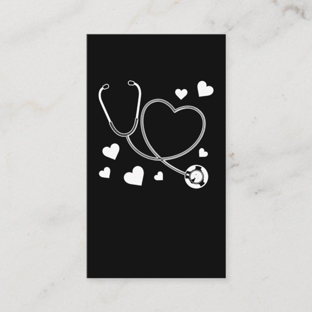 Tarjeta De Visita Hospital de Enfermería de Stethoscope (Anverso)
