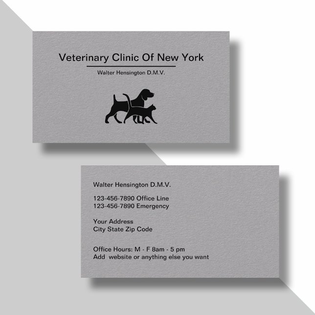 Tarjeta De Visita Hospital Veterinario Y Animal (Subido por el creador)