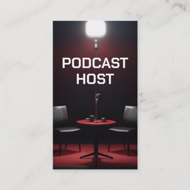 Tarjeta De Visita Host de podcast (Anverso)