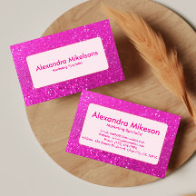 Hot Pink Glitter Modern Branding